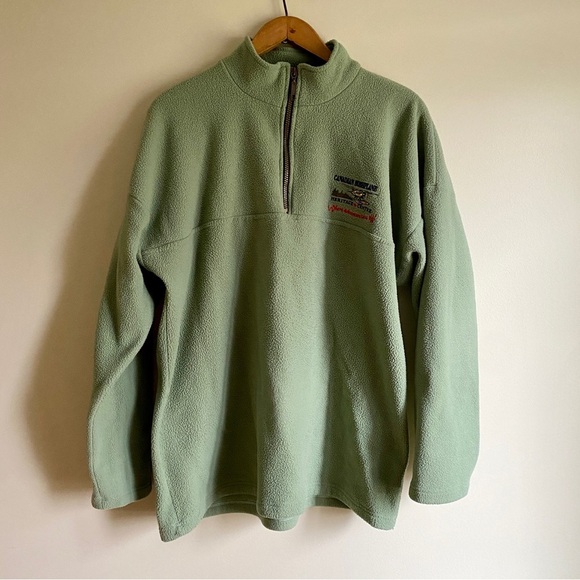 Other - Canadian Bushplane Heritage Centre Green Half-Zip Fleece Sweater